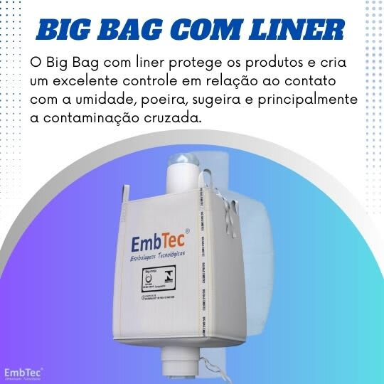 Big bag com liner impermeavel